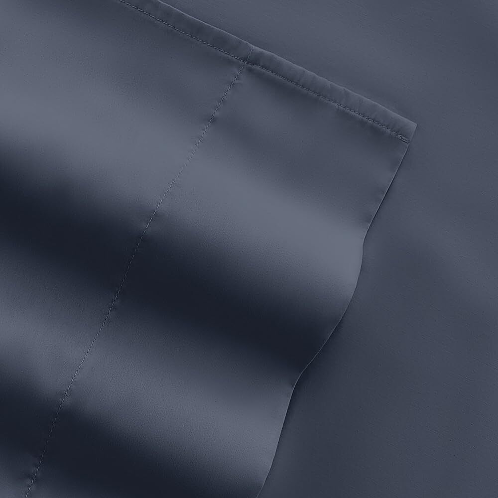 LINENS & HUTCH 6-Piece Essential Sheet Set - California King, Stone Grey - Picture 3 of 6